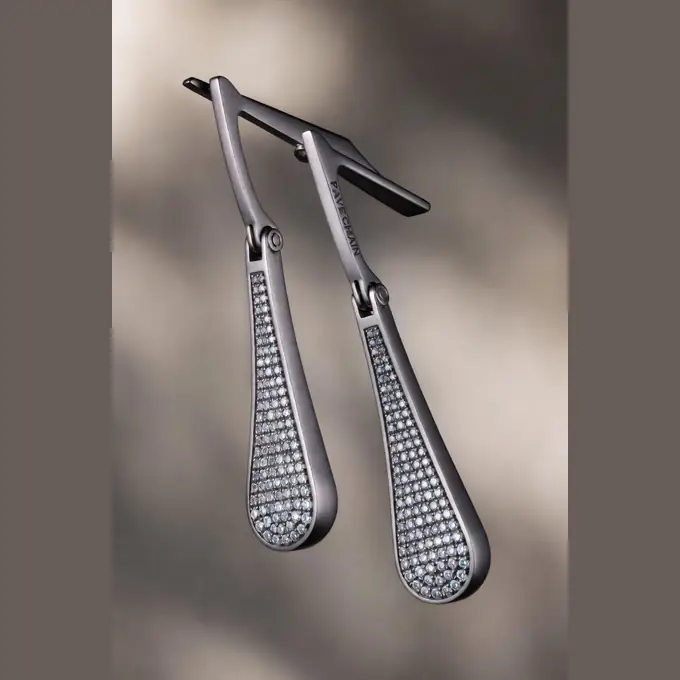 PAVECHAIN® Vanguard Silvatinum™ Silver Women’s Drop Earrings