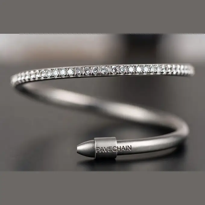PAVECHAIN® Helix Silvatinum™ Silver Women’s Ring